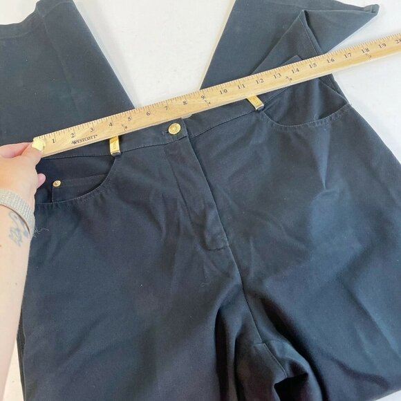 St. John by Marie Gray Womens Dress Pants Trouser Black Sz 6 High Rise Straight - Picture 8 of 10